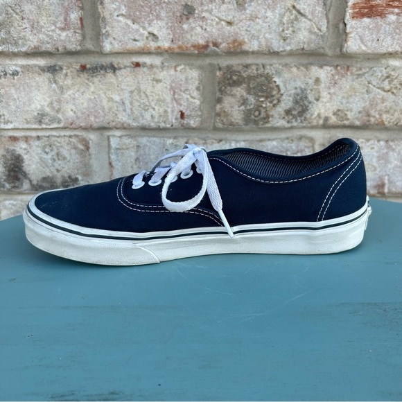 Vans Authentic Navy Blue Canvas Low Top Sneakers Men’s 8/Women’s 9.5 Skate Shoe - Picture 4 of 8
